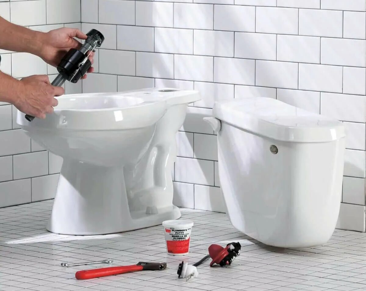 Установка унитаза