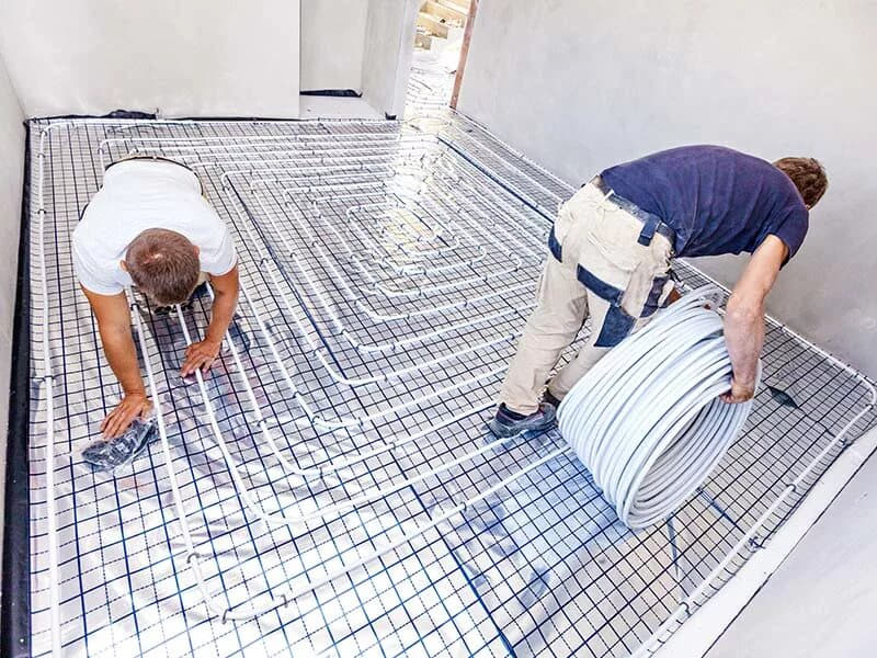 Установка тёплого пола