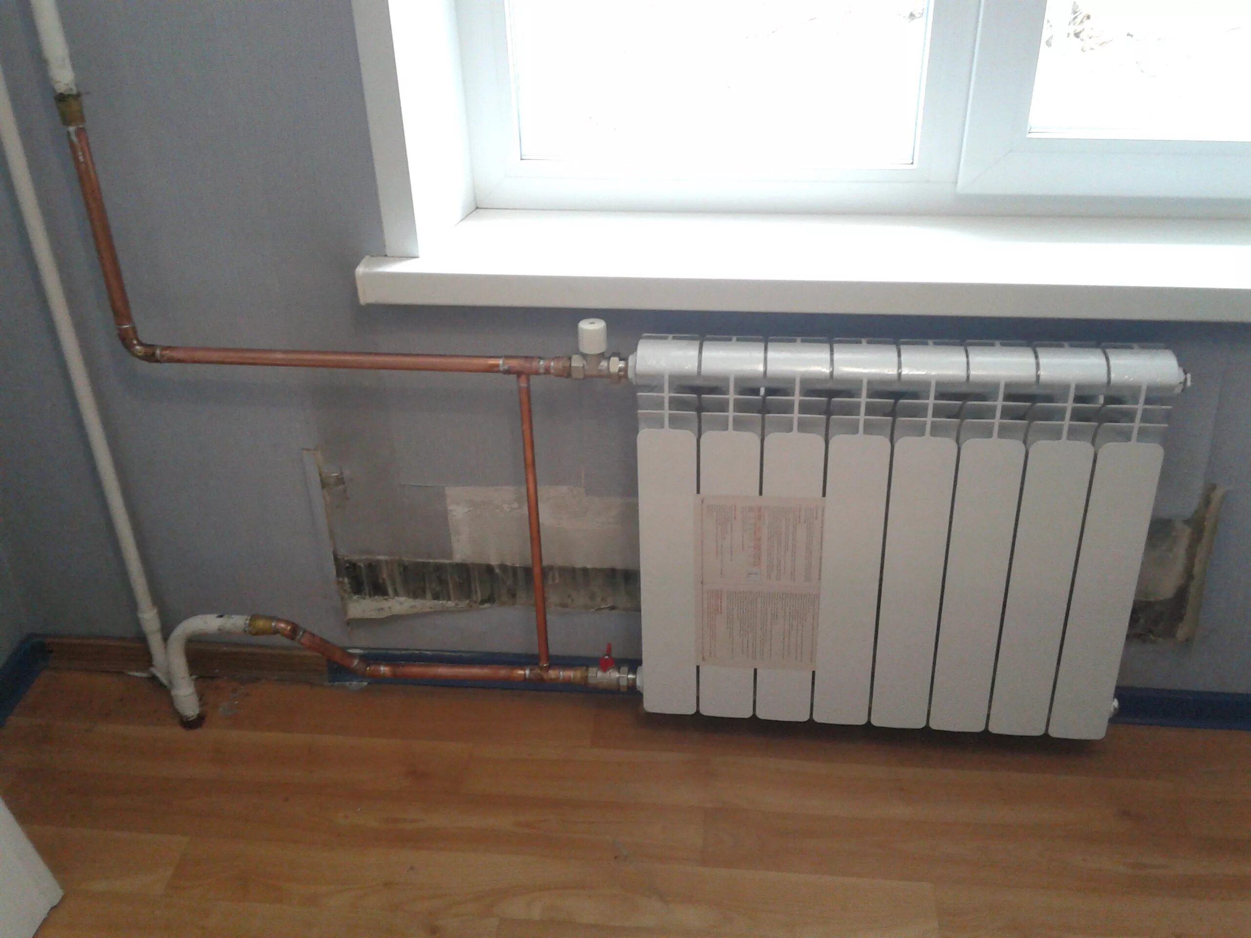 Установка радиатора