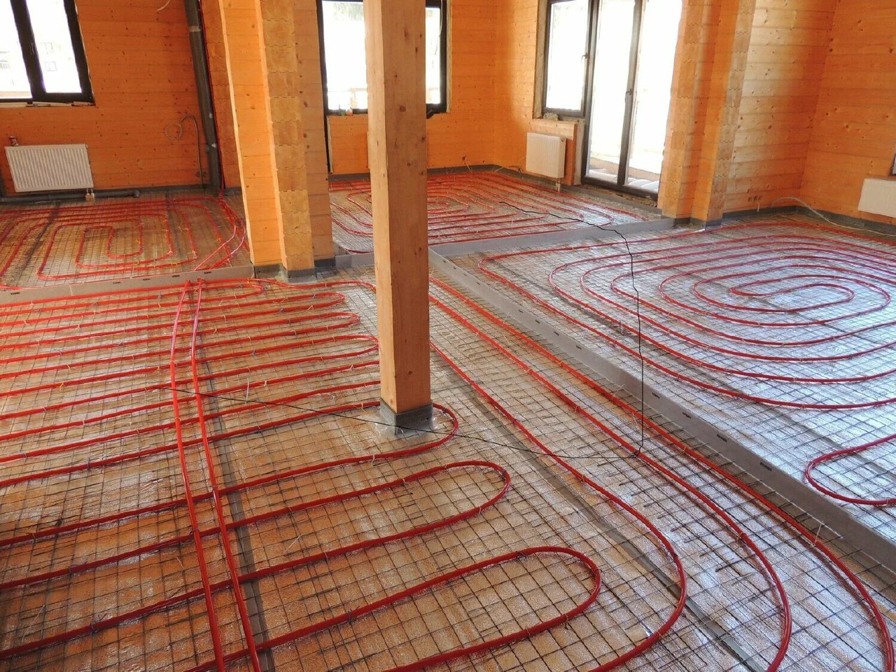 Монтаж тёплого пола