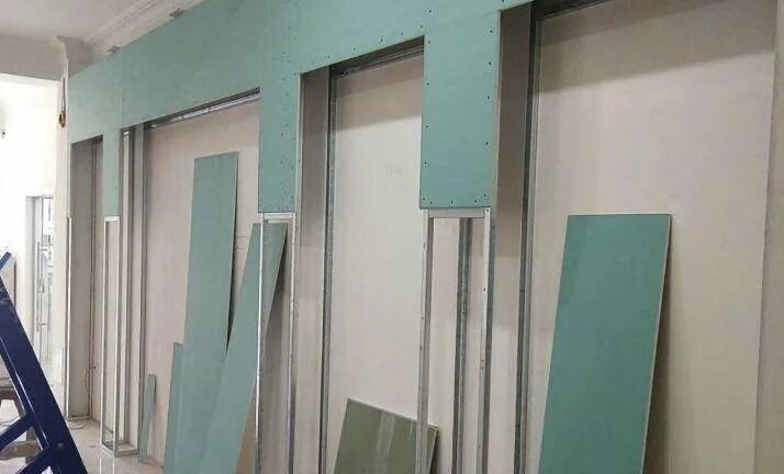 Установка гипсокартона