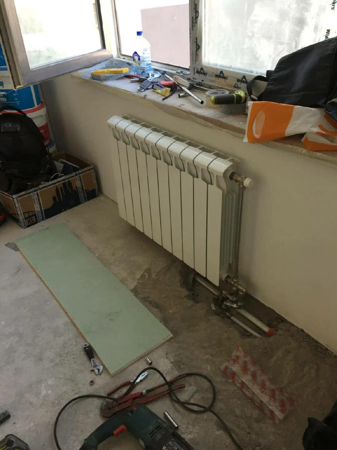 Установка радиатора