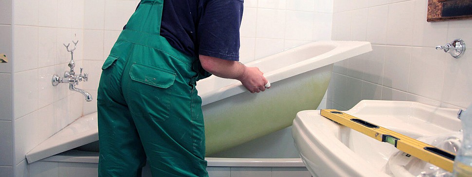 Установка ванны