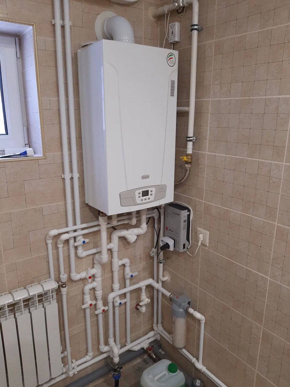 Установка котла