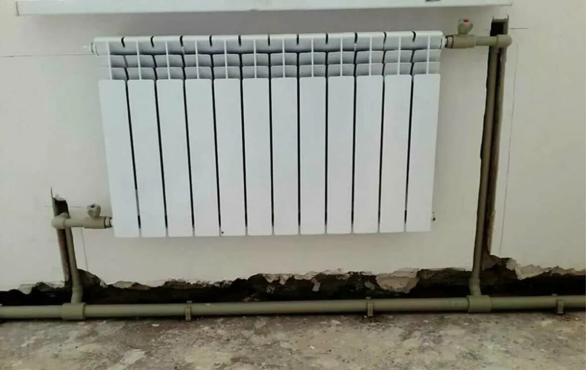 Установка радиатора