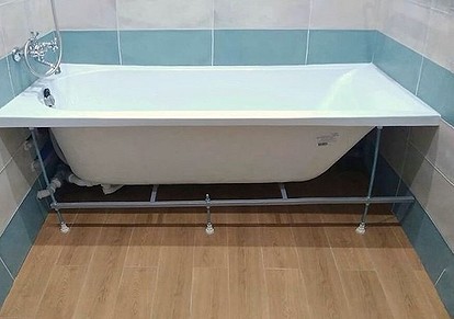 Установка ванны