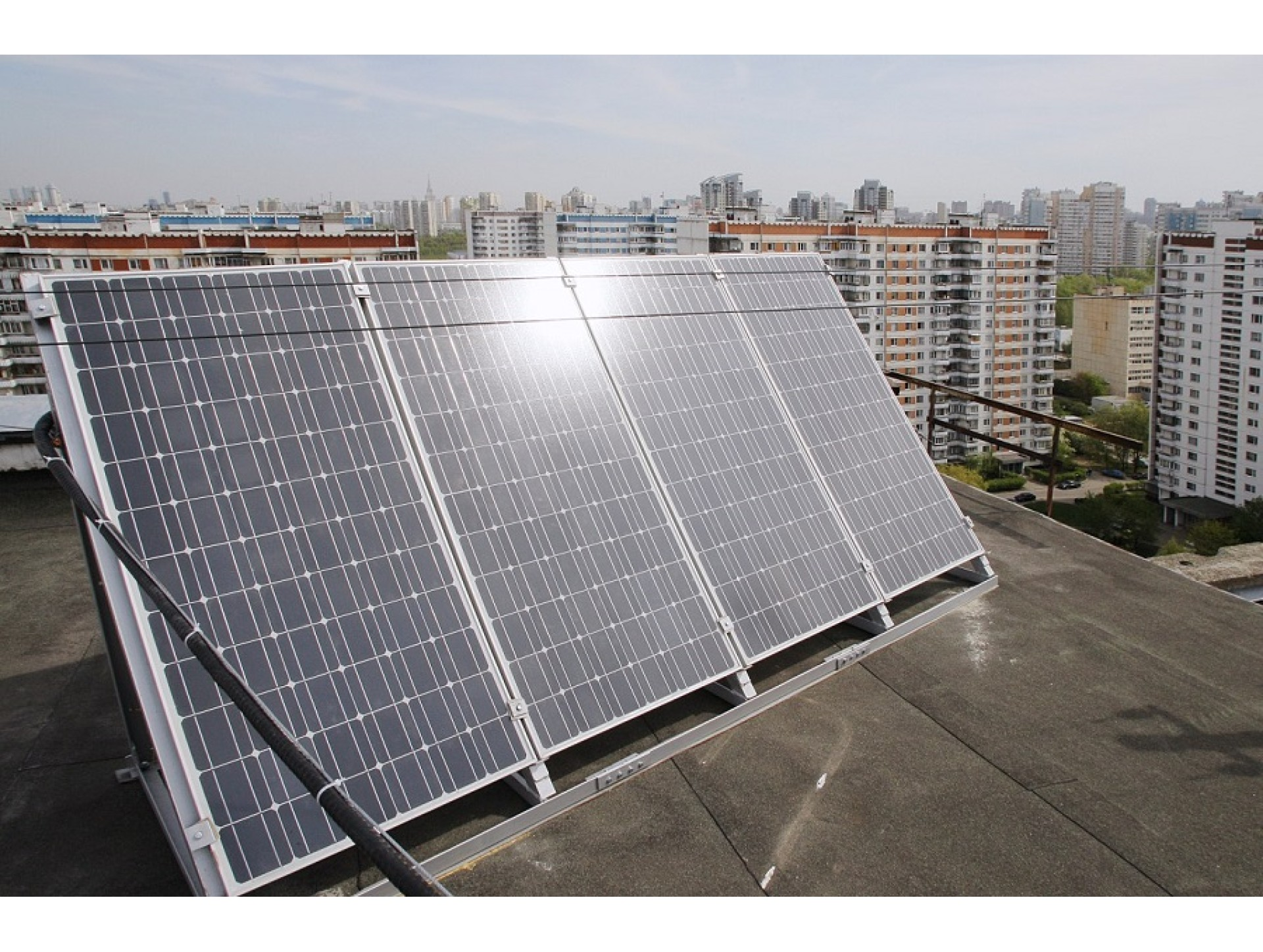 Установка солнечных панелей