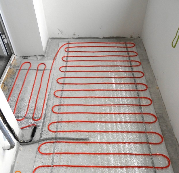 Установка электрического тёплого пола