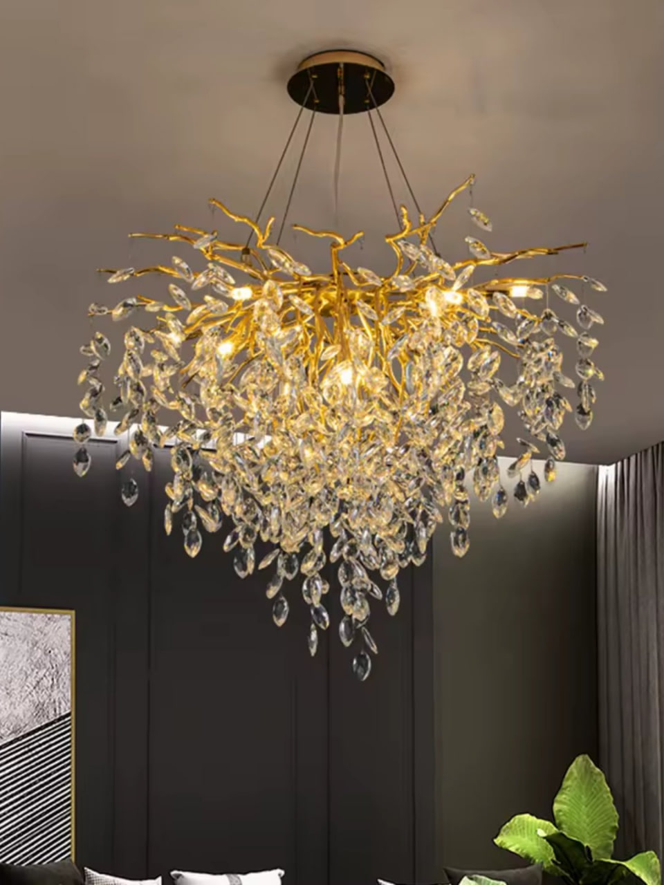 Установка люстры