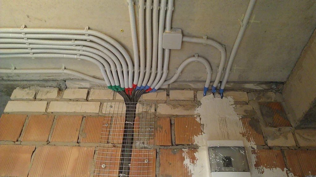 Установка электрических точек