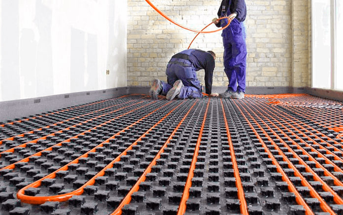 Монтаж тёплого пола