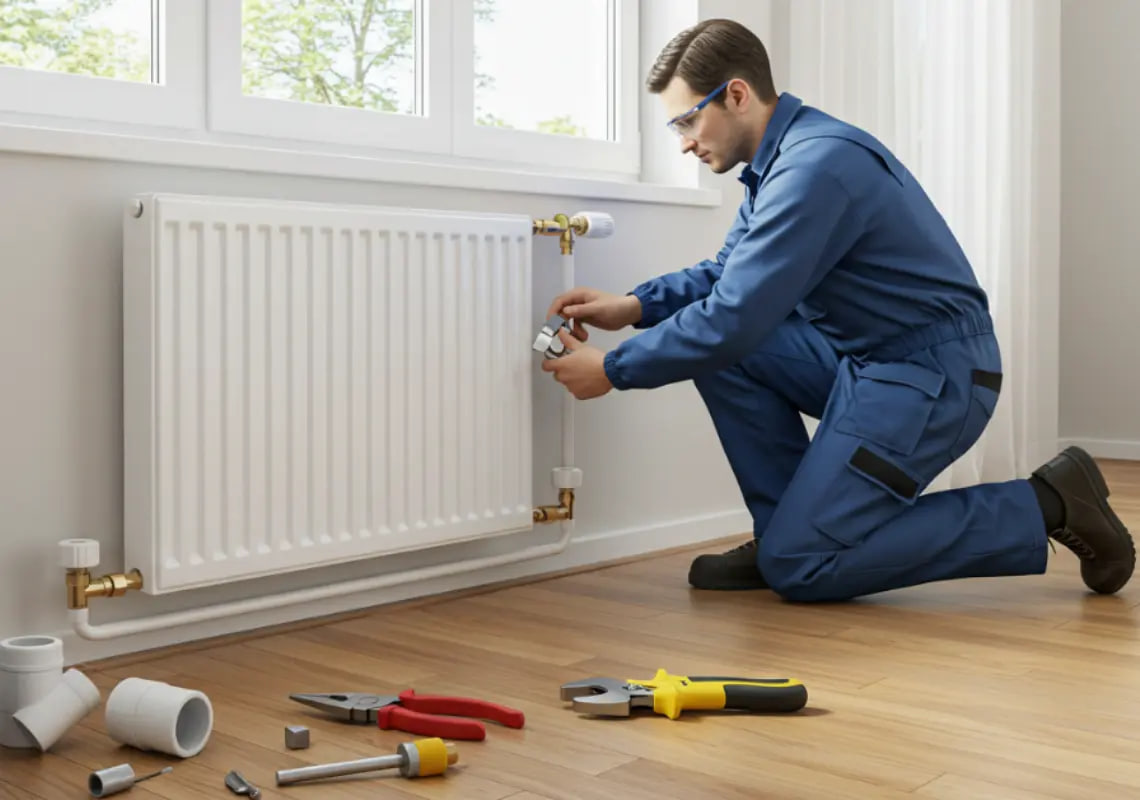 Установка радиатора - Сантехнические услуги