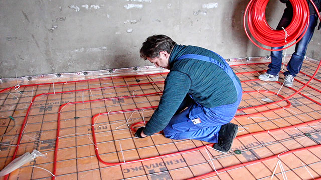 Монтаж тёплого пола (topli pol)