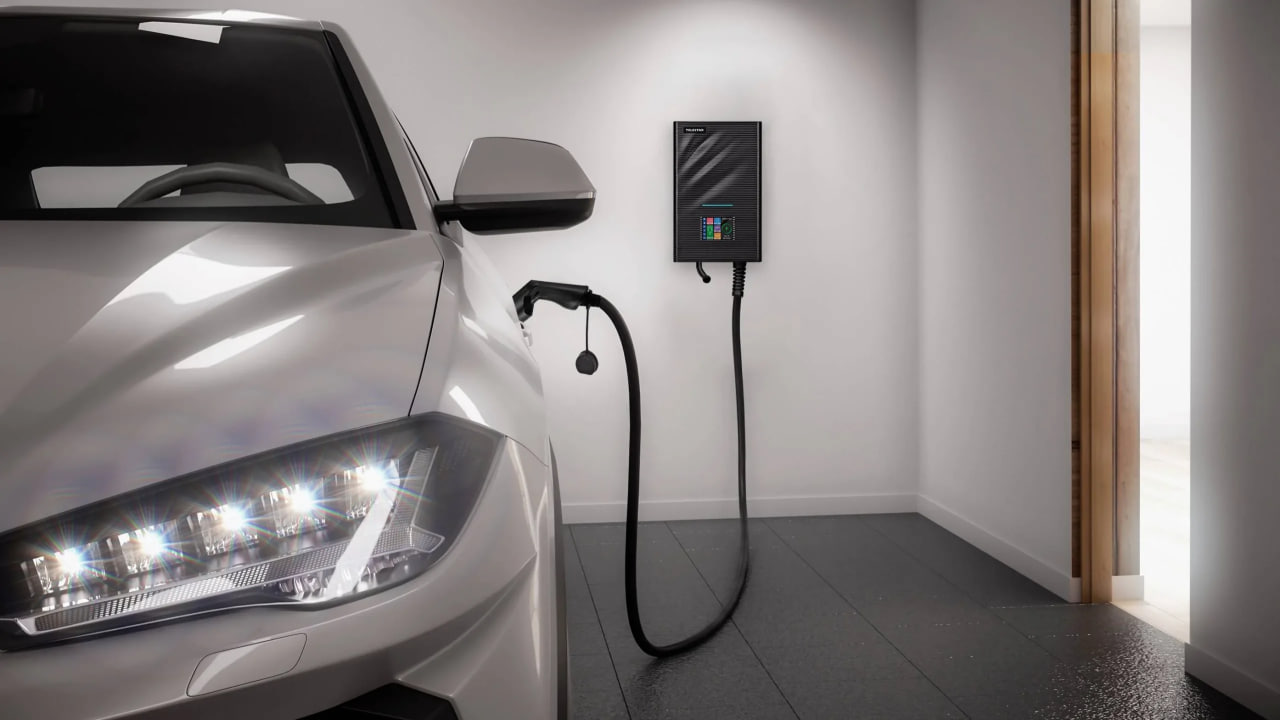 Установка зарядной станции для электромобиля