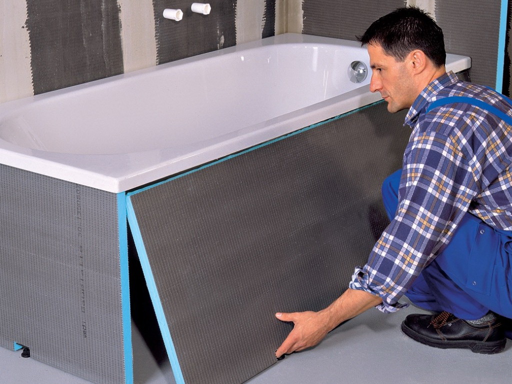 Установка ванны