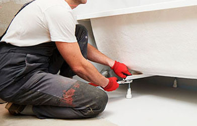 Установка ванны