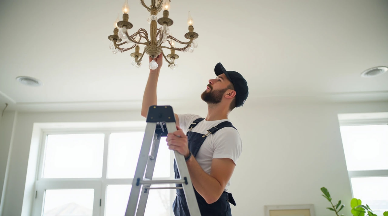 Услуга установки люстры