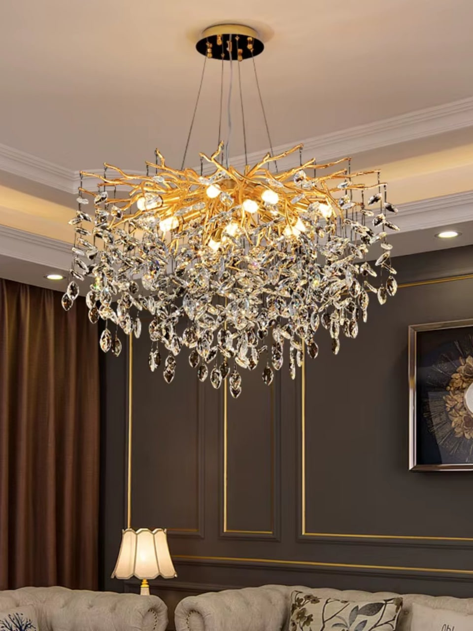 Установка люстры