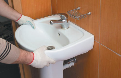 Установка раковины