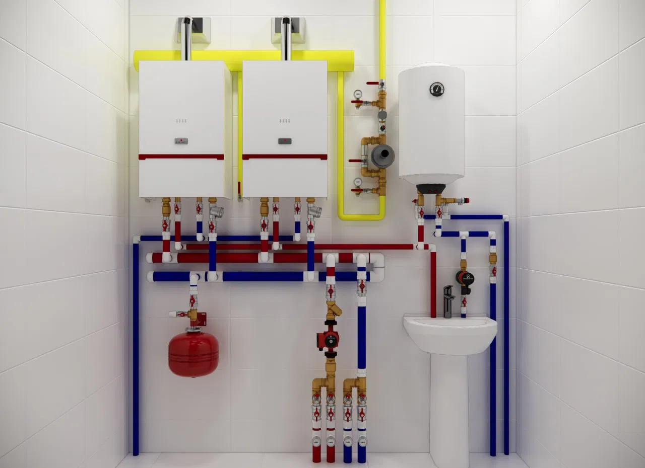 Установка двухконтурного котла