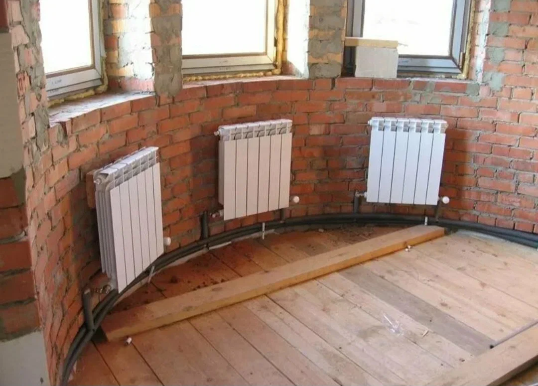 Установка радиатора отопления