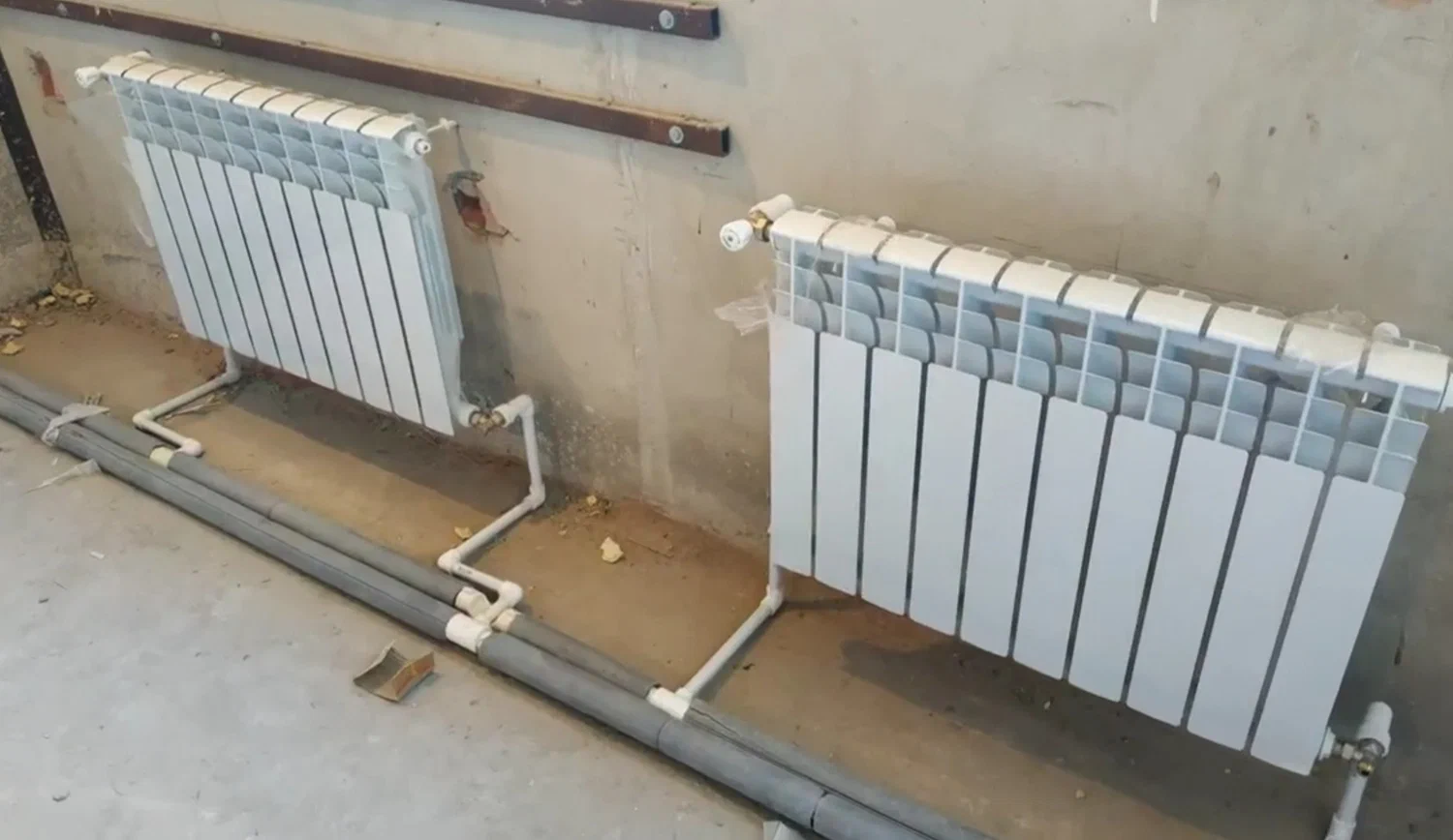 Установка радиатора отопления