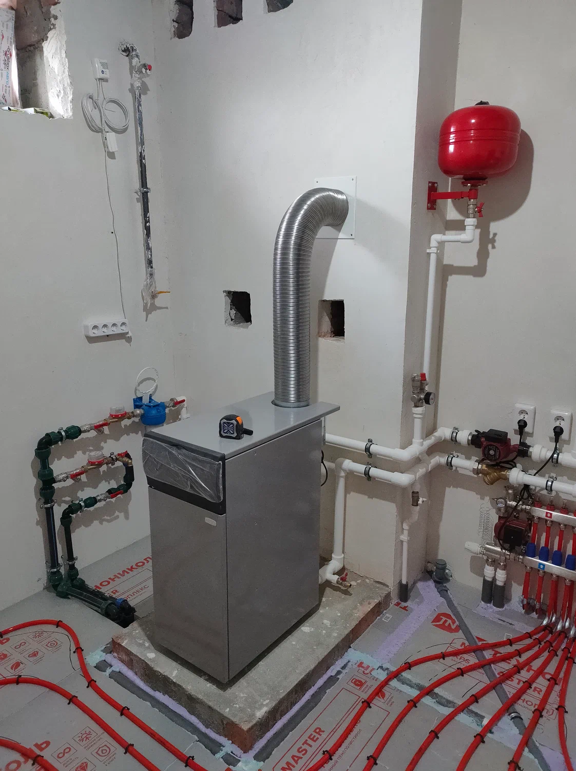 Монтаж котла отопления