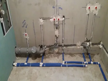 Монтаж сантехнической точки