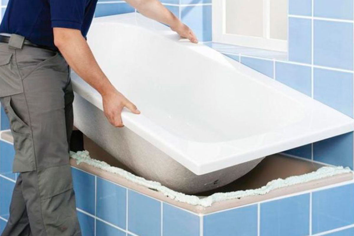 Установка ванны