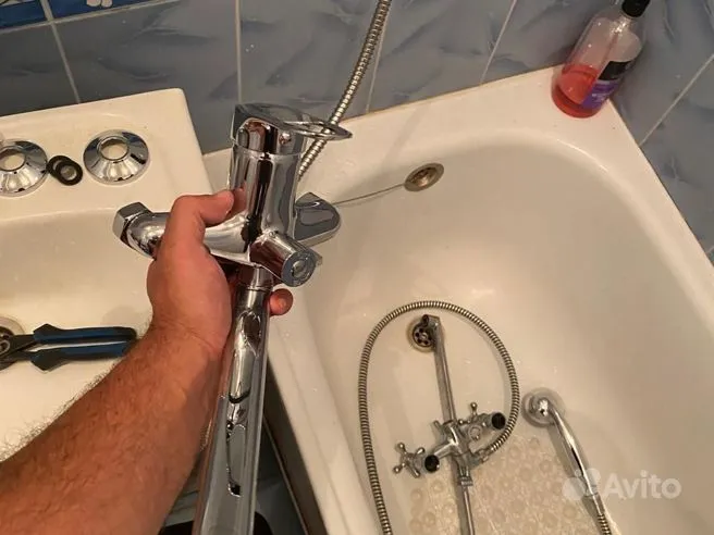 Установка смесителя