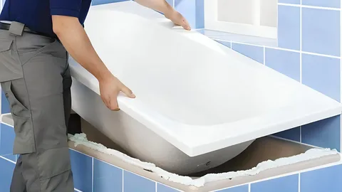 Установка ванны