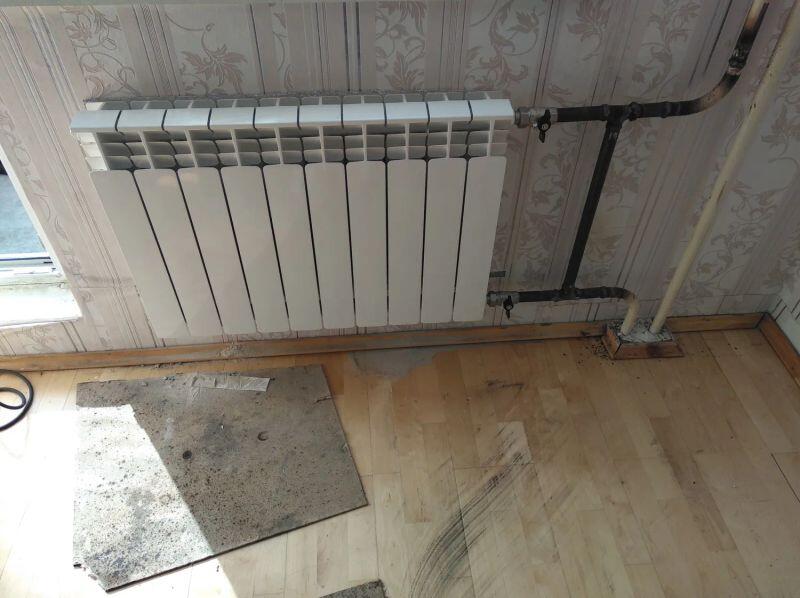 Установка радиатора