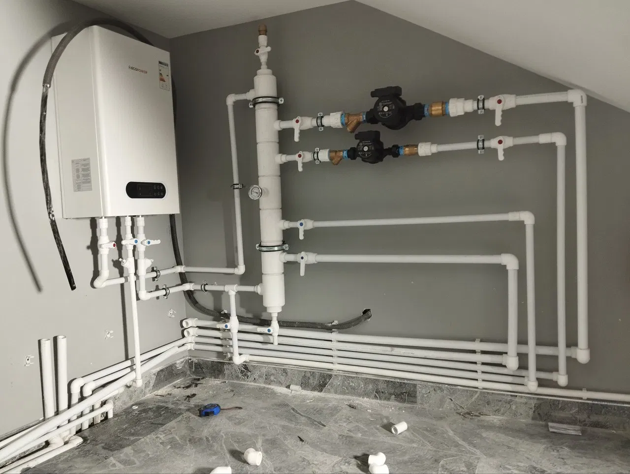 Монтаж сантехнической точки