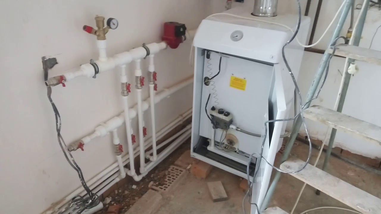Монтаж котла