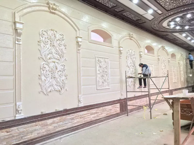 Укладка травертина