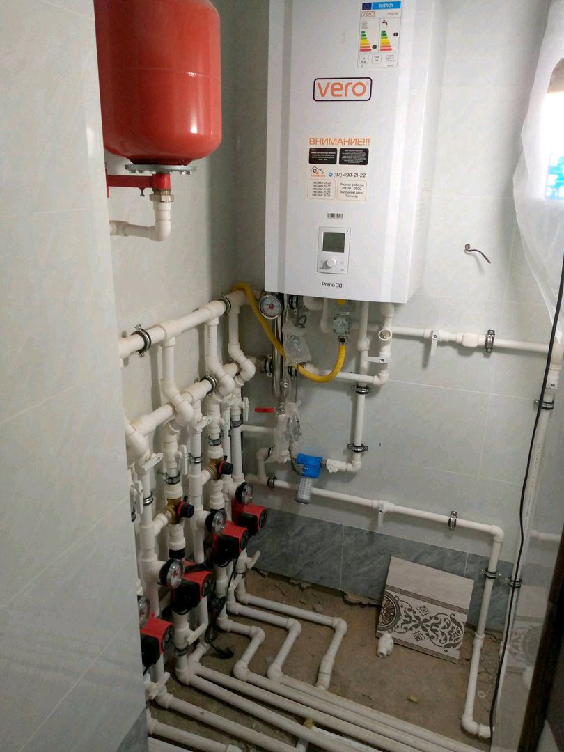 Установка котла