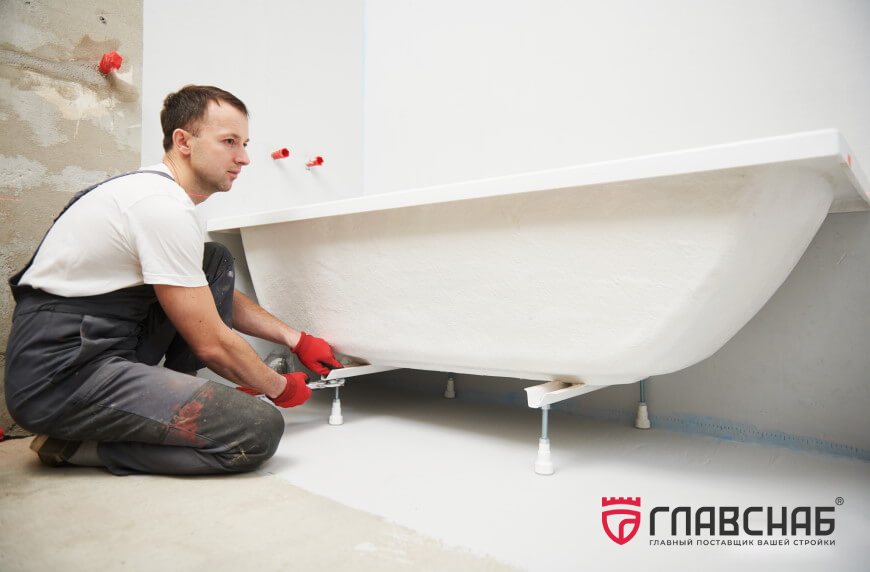 Установка ванны