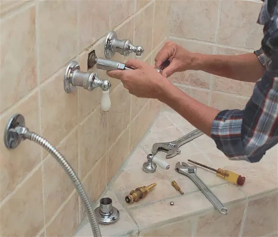 Установка смесителя