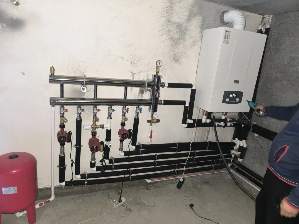 Установка котла