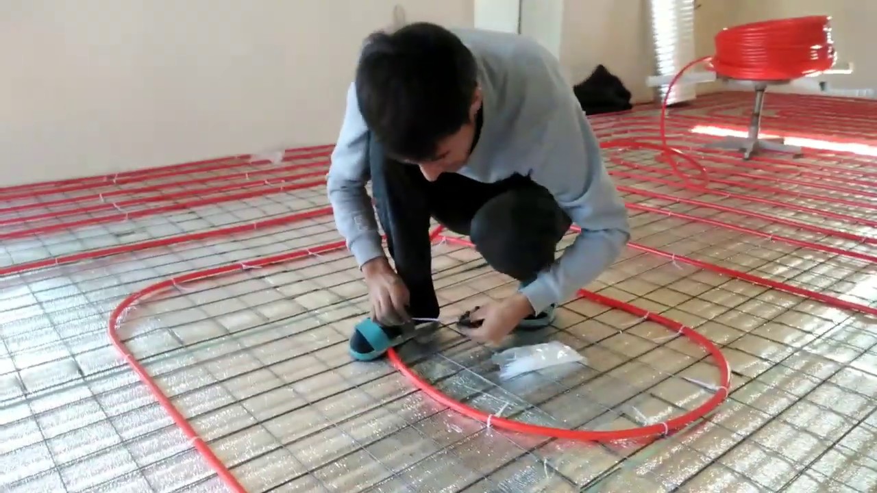 Установка тёплого пола - Сантехнические услуги