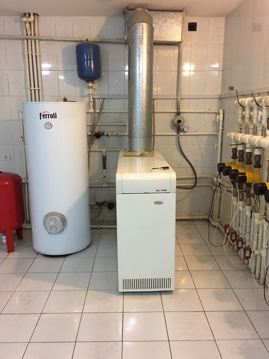 Установка котла