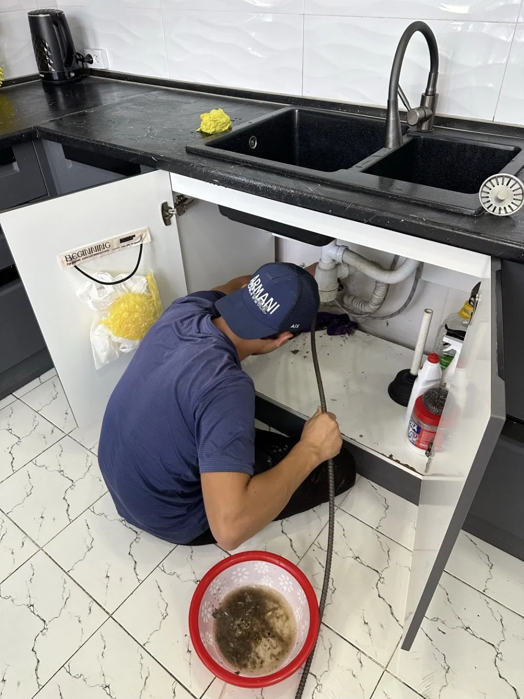 Установка раковины