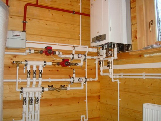 Установка котла