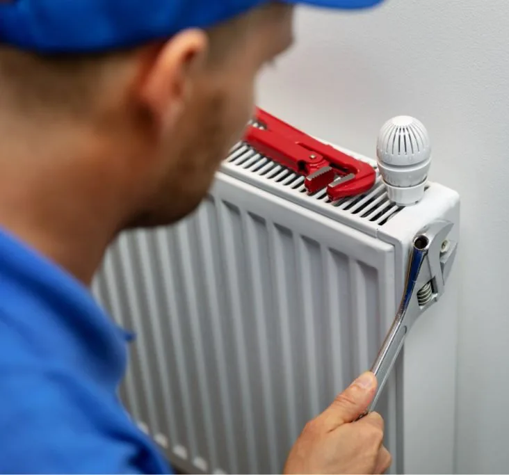 Установка радиатора отопления