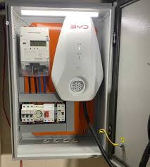 Установка зарядной станции для электромобиля